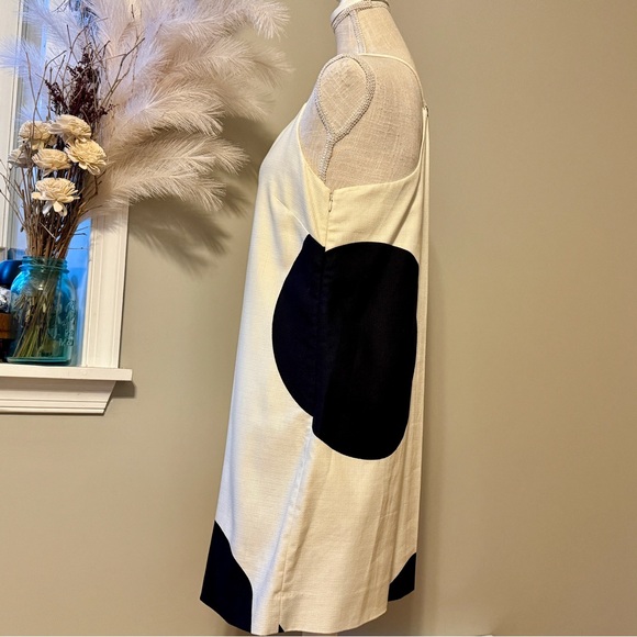 J. Crew Mini Dress Carrie Dot' Cotton Ivory Black Gorgeous! S 4 - Picture 8 of 16